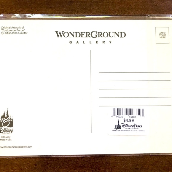 Disneyland Wonderground gallery “couture de force” postcard - Picture 3 of 5